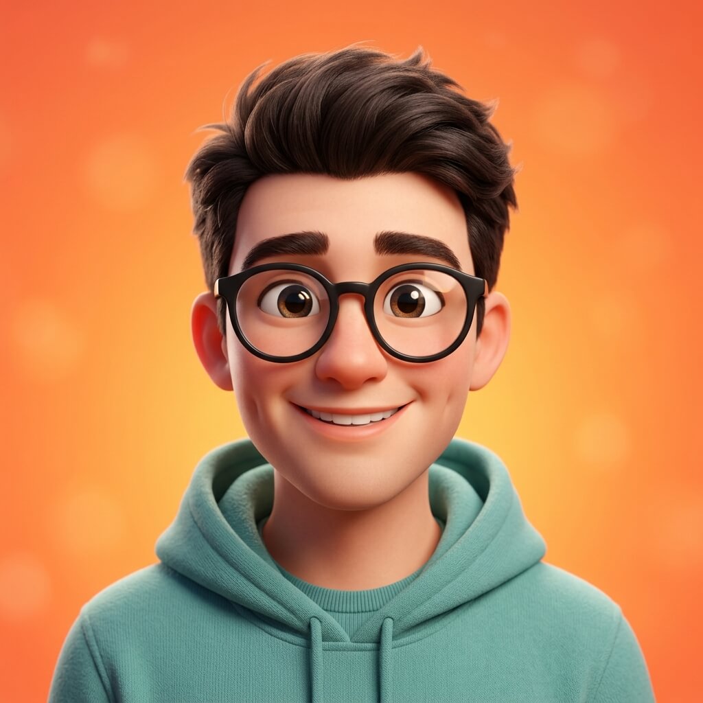 AI-generated 3D cartoon avatar example
