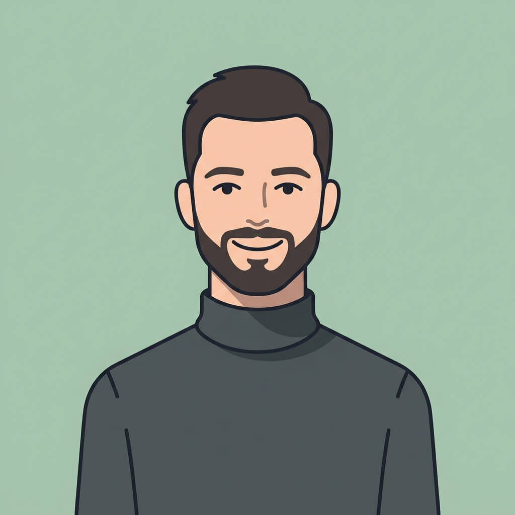 AI-generated flat illustration avatar example