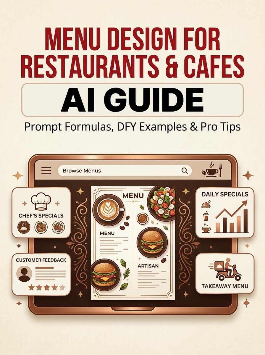 Menu Design (Restaurants/Cafes) AI Guide cover