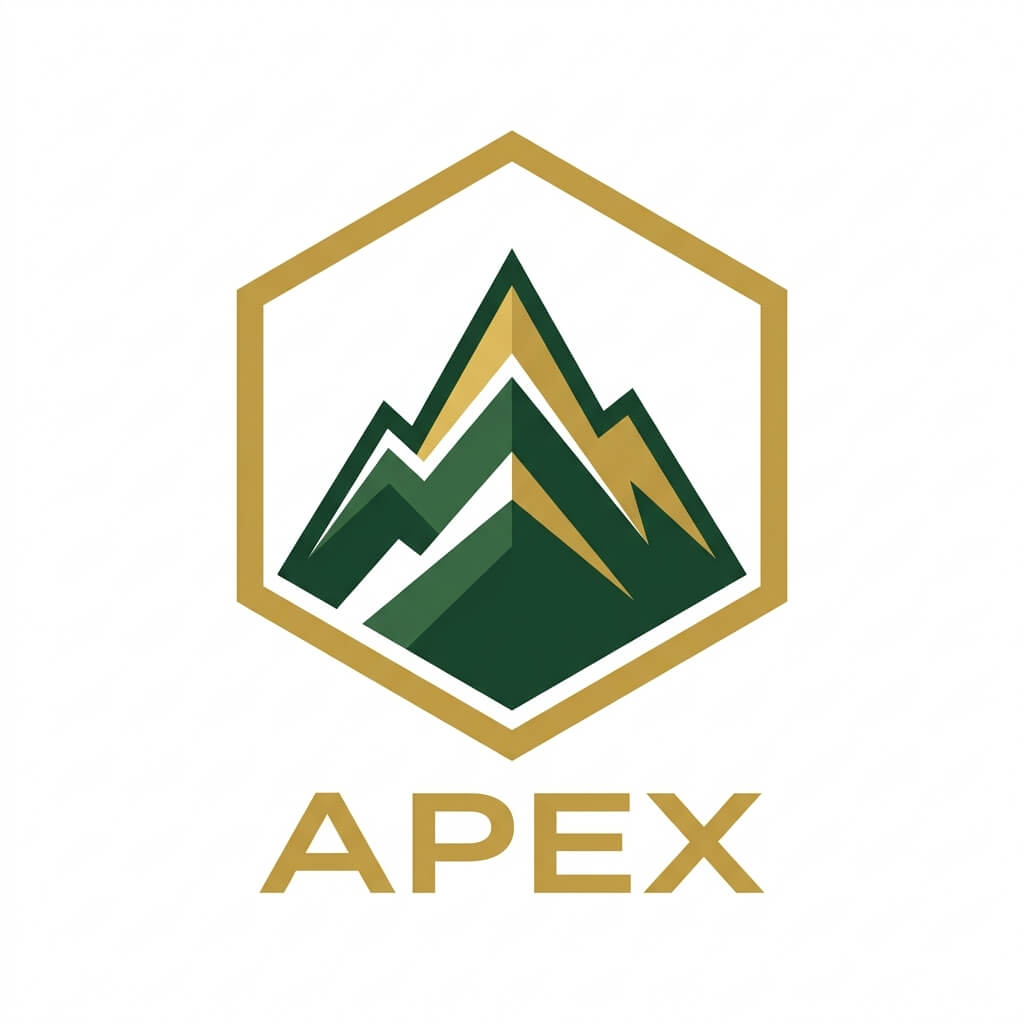 AI-generated mountain hexagon logo example